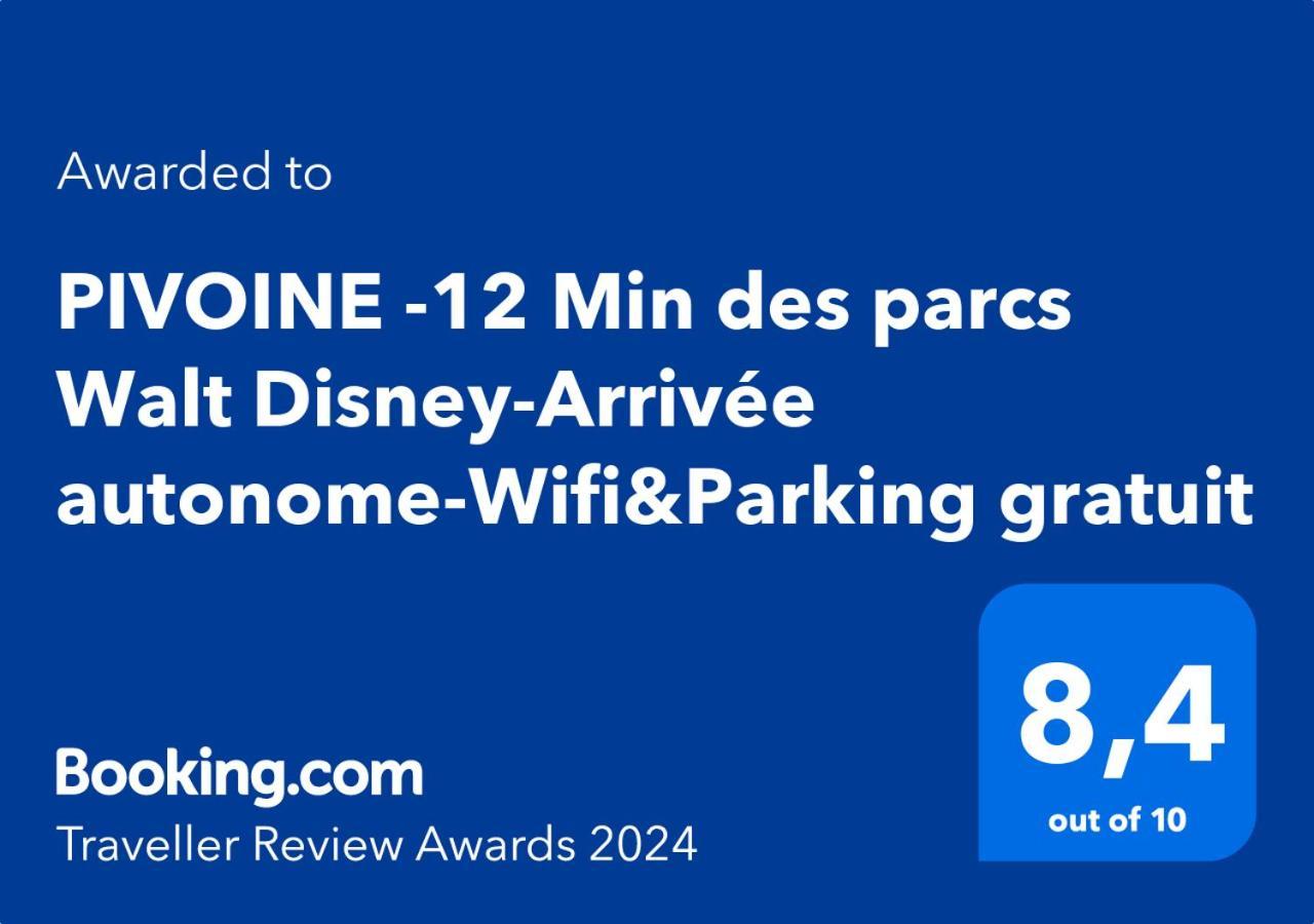 Pivoine -12 Min Des Parcs Walt Disney-Arrivee Autonome-Wifi&Parking Gratuit Montévrain Exteriör bild